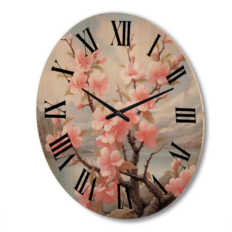 Horloge murale Peach Blossom, Très grand