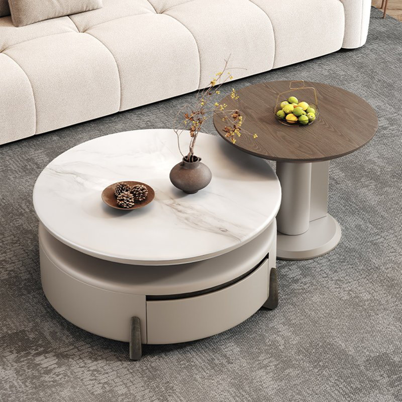Ensemble de tables basses en pierre de style italien