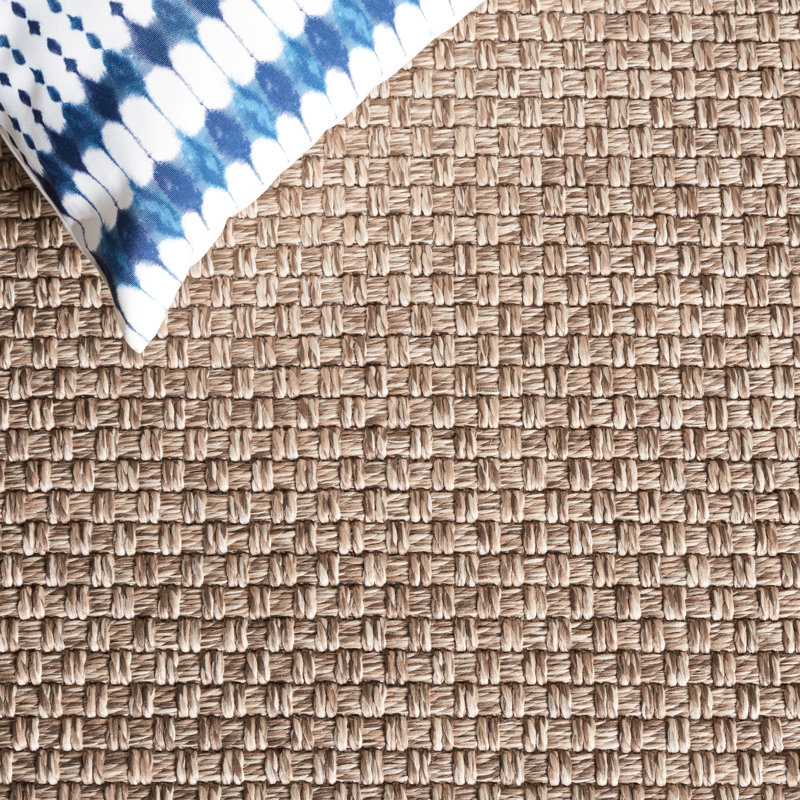 Tapis d'intérieur / extérieur de couleur unie Sisal, Carré 6 pi 7 po