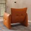 Fauteuil moderne simple en similicuir 34,6 po avec capitonnage biscuit 34,6 po