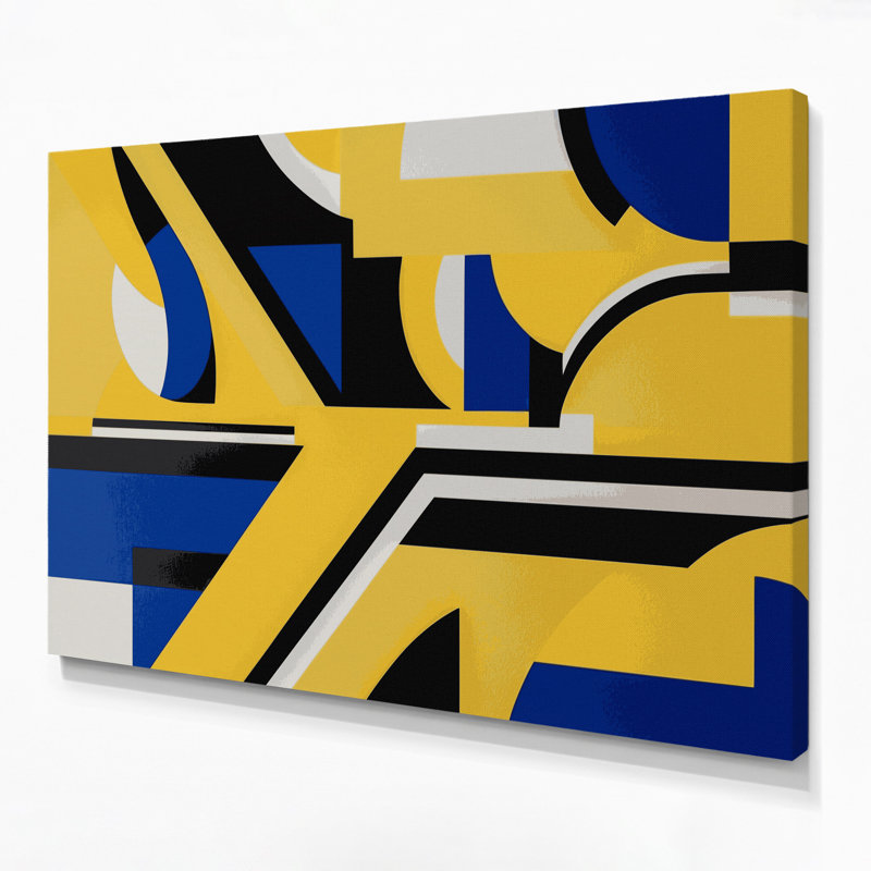 Hard Hard 63, art mural sur toile jaune, H 8 po x l 10 po