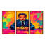 Ensemble de salon Popart Bitcoin Leonardo Dicaprio - loup de Wall Street-107183215-107183218