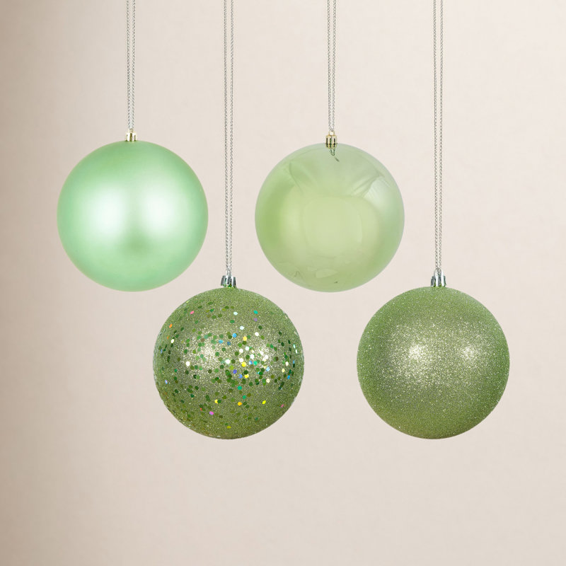 Décoration de boule décorative des Fêtes, H 6 po x l 6 po x P 6 po, Céladon