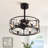 Sylvia 20" Caged Crystal Ceiling Fan With Remote Control and Light Kit Included-740981999