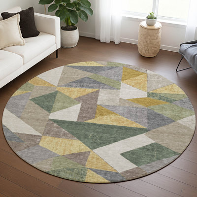 Tapis géométrique intérieur / extérieur lavable à la machine Chantille ACN2906