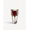 Vase de table en verre 10 po clear/red Tattoo