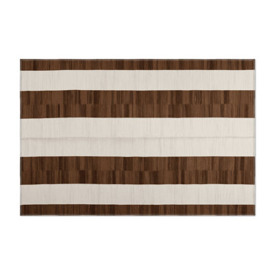 Tapis d'intérieur et d'extérieur à carreaux beige