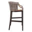 Tabouret de bar Morency Transitional - Structure en acajou avec dossier en rotin texturé et coussin en mousse-1492517329-1492517334