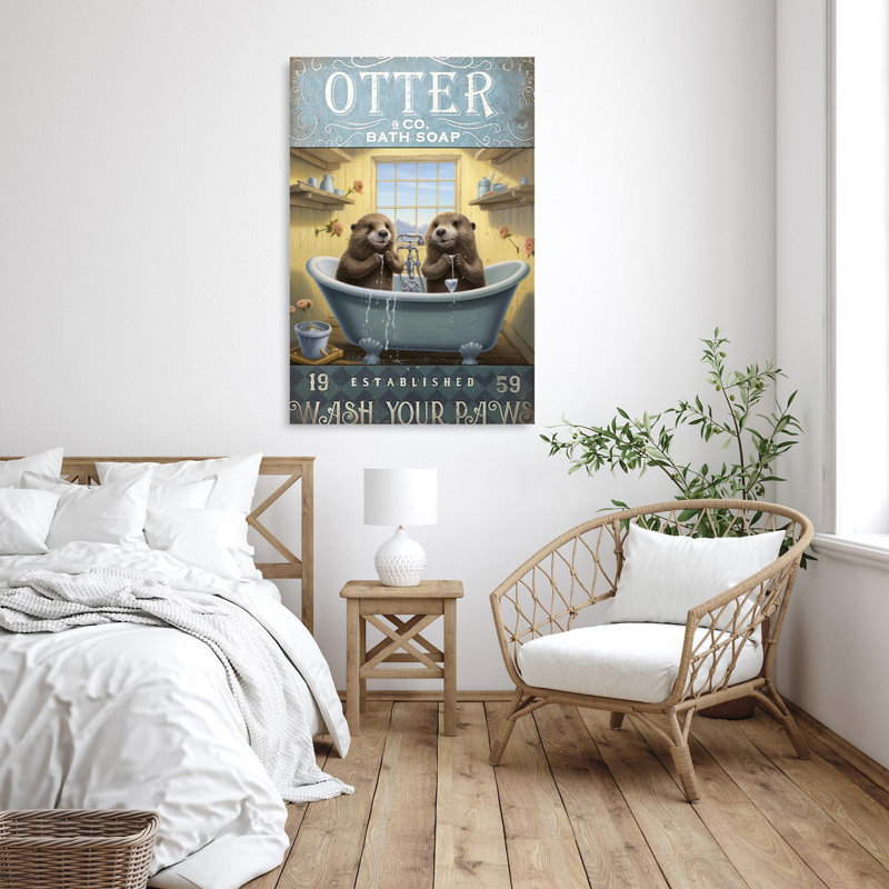 Lizethe " Otter Bath Soap ", 36" H x 24" W x 1.25" D