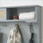 Hall Tree with Bench, Coat Rack &amp; Adjustable Shoe Storage | Gray Rattan Door | Solid Poplar Feet | Gray | MDF