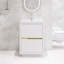 Ensemble de meuble-lavabo simple autoportant 24 po avec lavabo intégré en résine 24 po Modern-1637260742