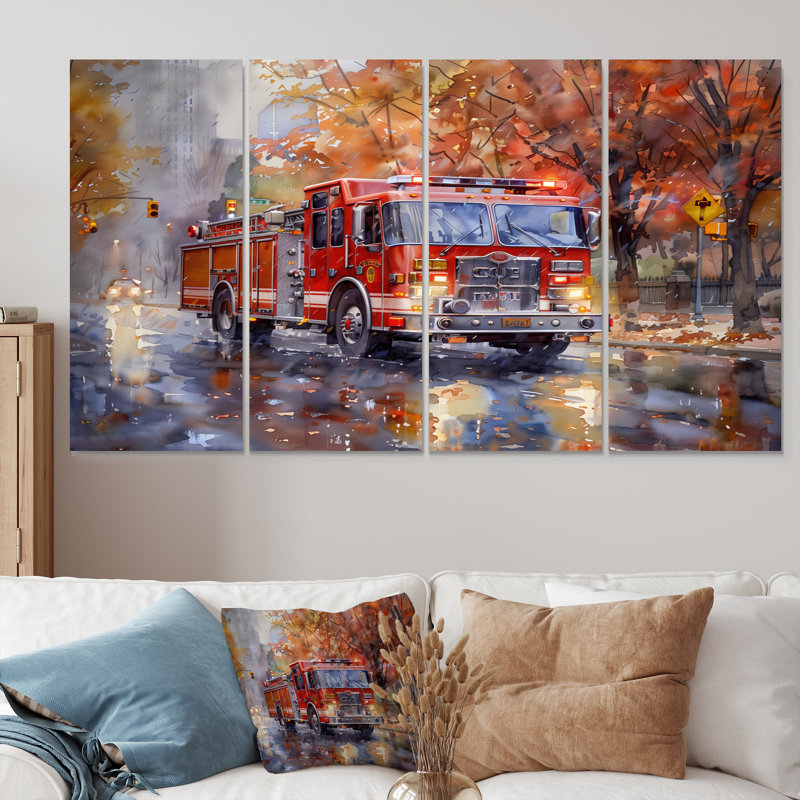 Kynslee - Fireman Wall Decor Set, 28" H x 48" W