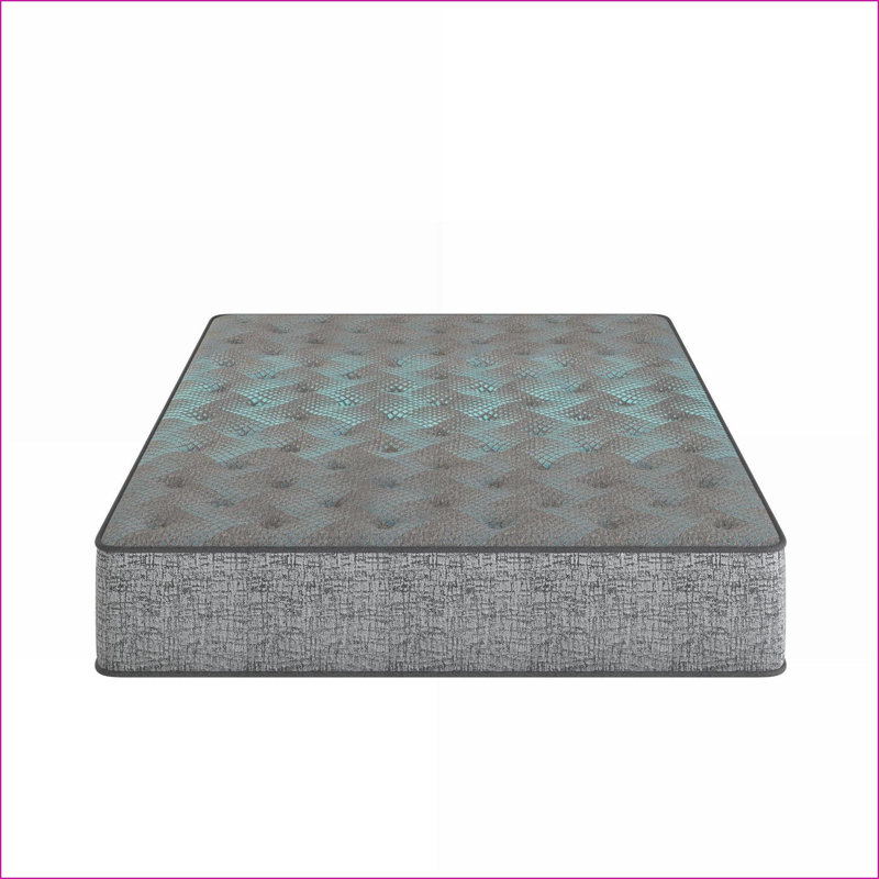 Matelas | Matelas hybride moelleux 13 po Restonic, simple TG | Refroidissement, ressorts ensachés | Gris + bleu | Mousse