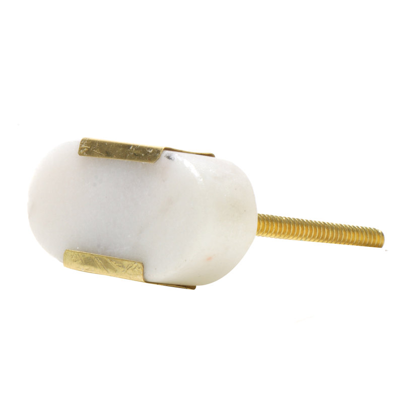 2 1/4" Length Oval Knob Multipack, White
