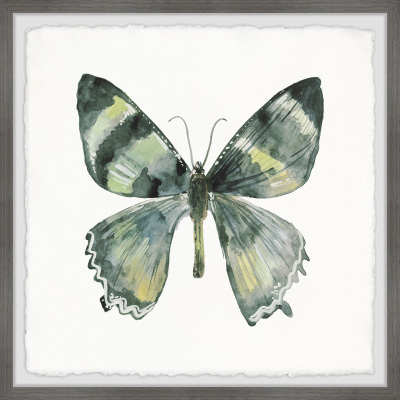 Green Wings by Marmont Hill - Single Picture Frame Print, 41cm H x 41cm W