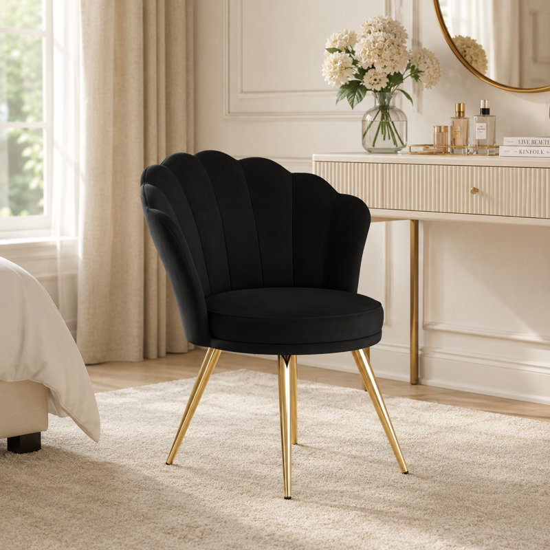 Chaise rembourrée Elegant, Noir