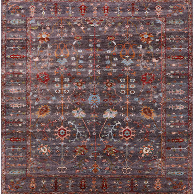 Tapis brun à motif oriental