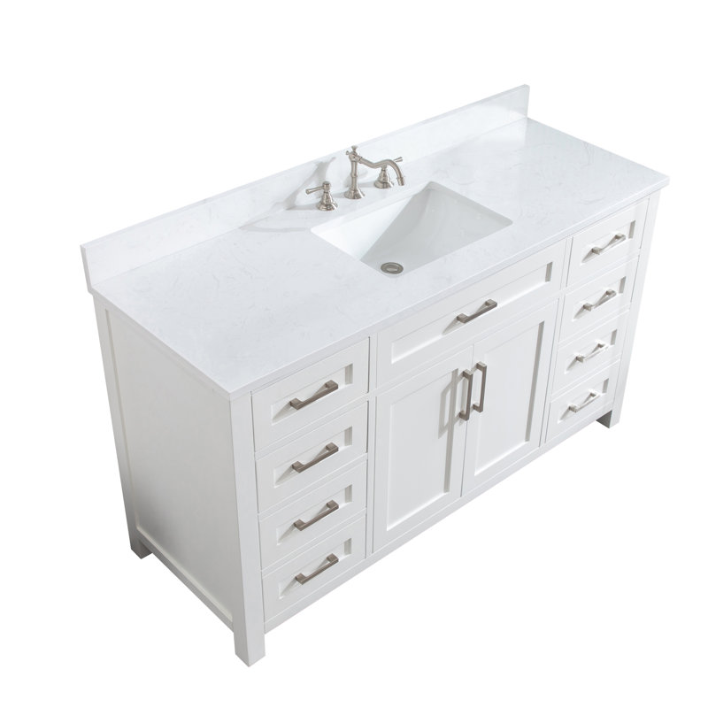 Ensemble de meuble-lavabo simple 60 "60", Blanc