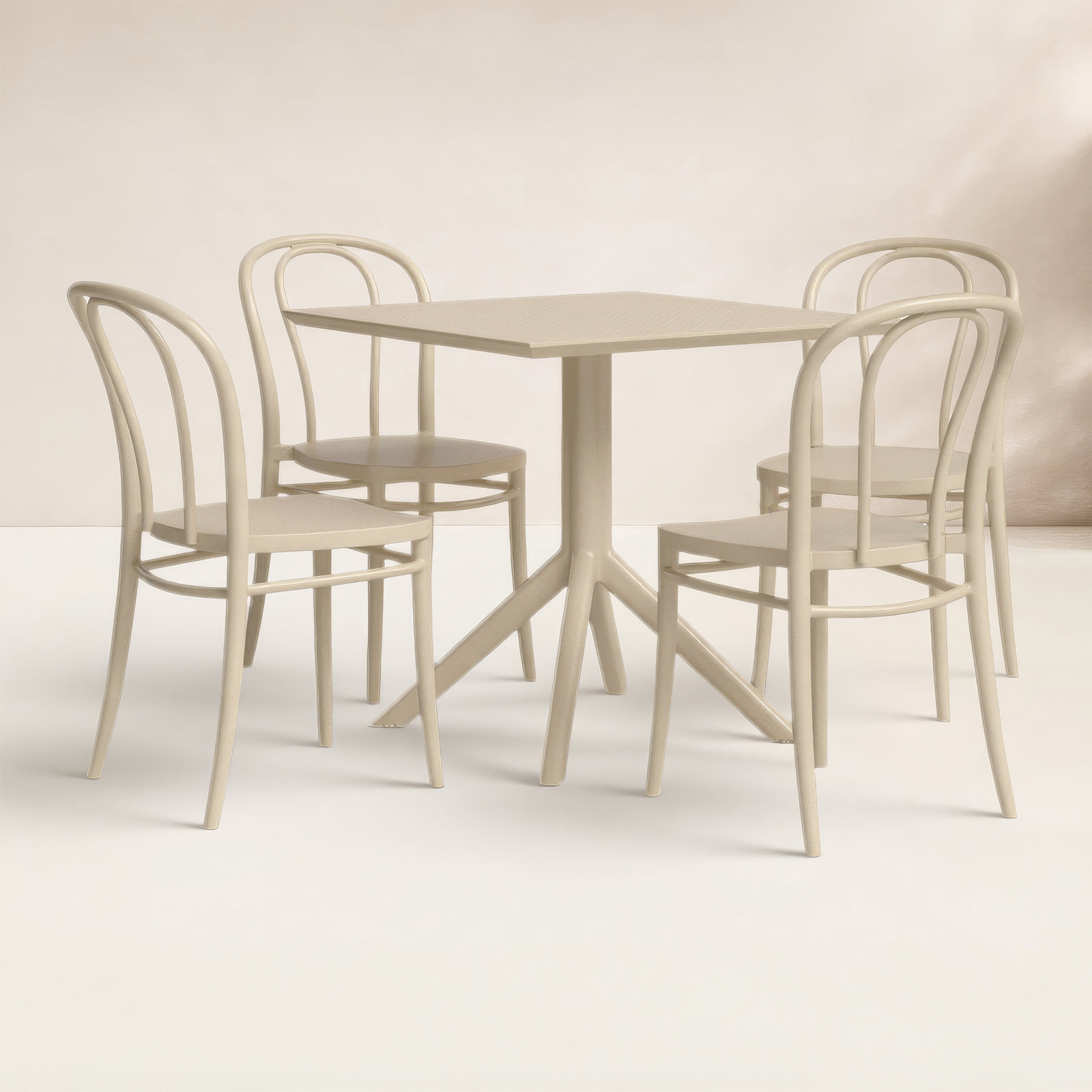Farrah 32" Patio Dining Set, Taupe