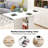 Flexi Modern Folding Drop Leaf Dining Table with Six Wheels and Two-Layer Storage Shelf-129492264