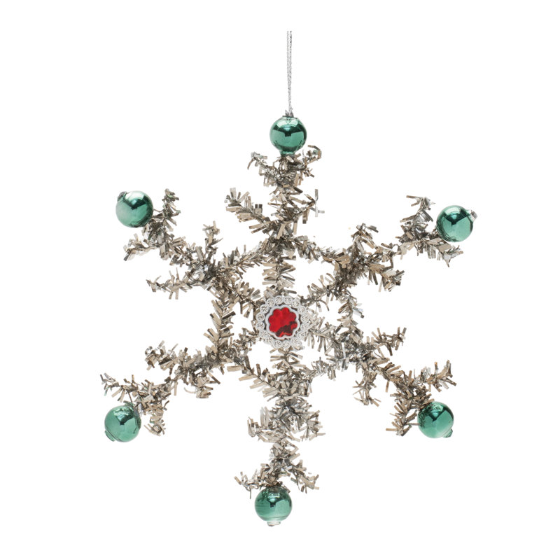 Ornement en forme de flocon de neige orné de bijoux (ensemble de 12)
