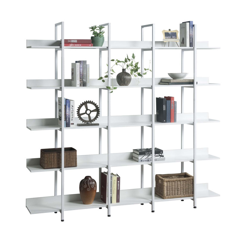 Bibliothèque de bureau à 5 niveaux, Blanc, H 70,9 po x l 70,9 po x P 11,8 po