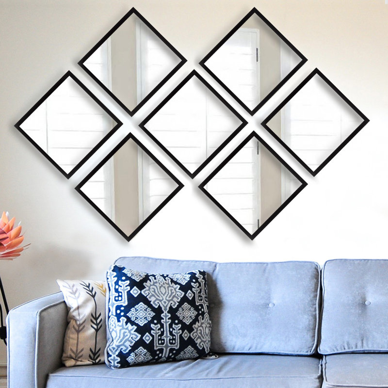 Mundt Flat Wall Mirror, Black