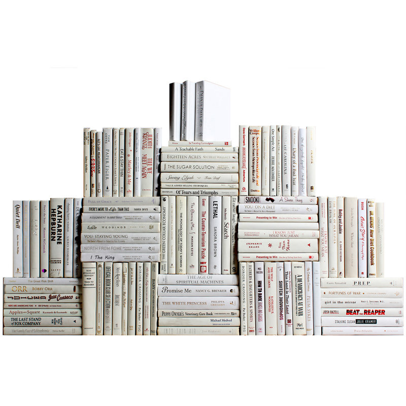 Modern Snowfall Book Wall, 100