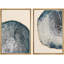 «Tree Ring», œuvre de souche en bois bleu marine, images murales simples et rustiques modernes, ensemble de 2 reproductions d'art sur toile, 16 x 24 x 2, 24 x 36 x 2-119385138-91068942-91068943