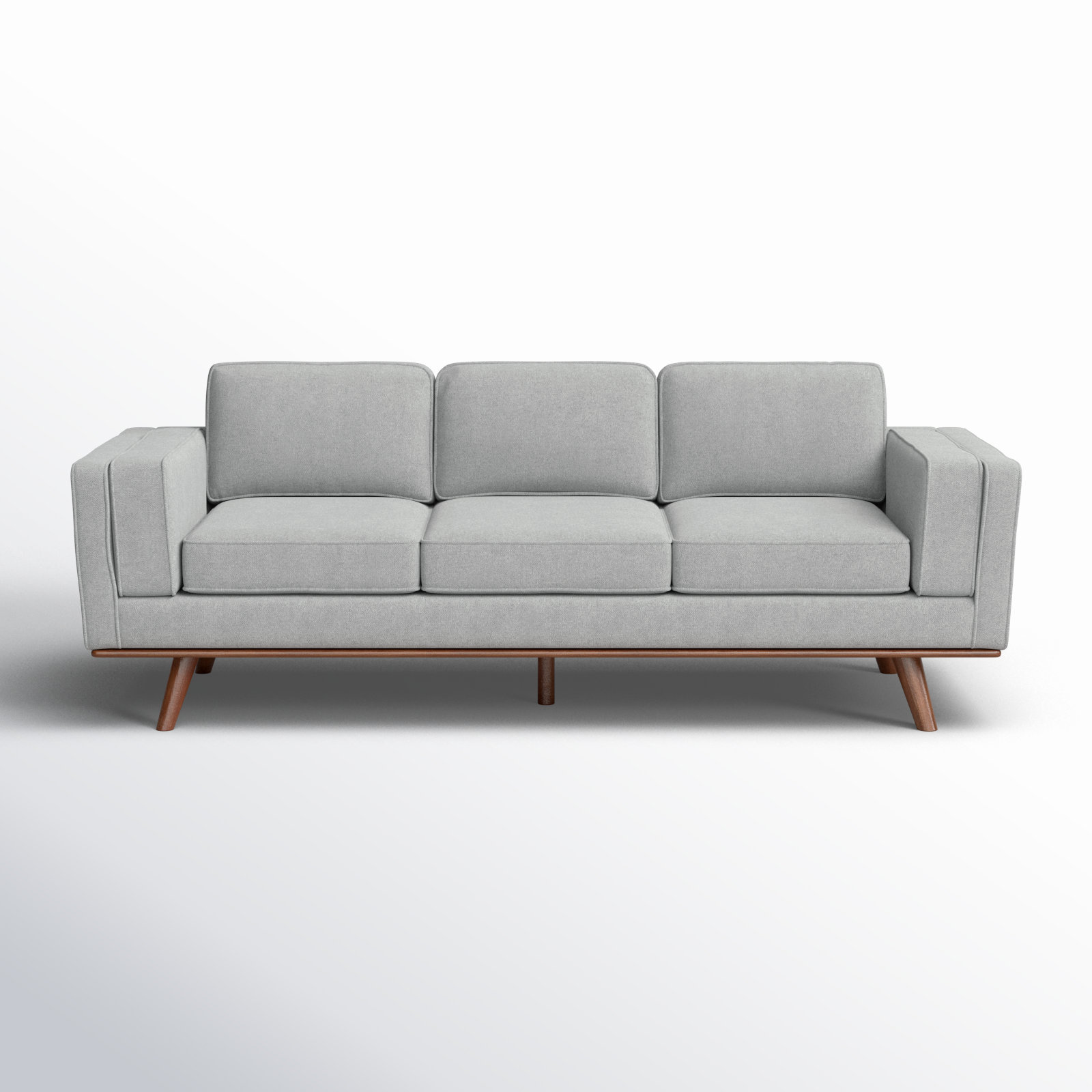 Estes 89.76'' Square Arm Sofa, Dark Gray