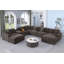 Canapé modulaire en chenille pour 8 personnes avec console et 2 repose-pieds-985135720