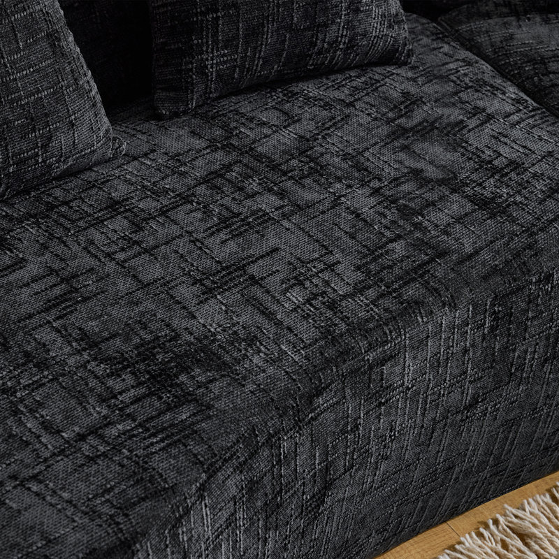 Compression Sofas, Large Foam Spring Modern Curved Couch for Home