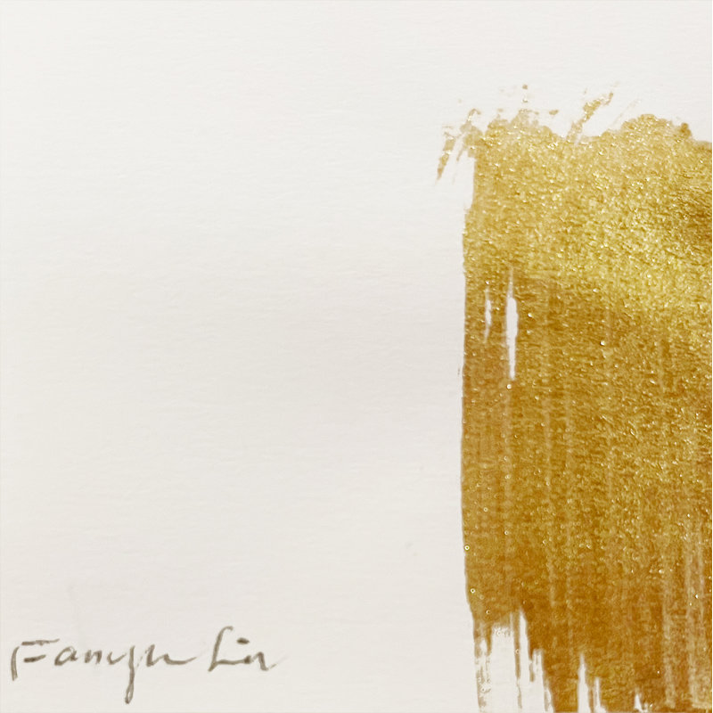 Gold No.7 by Fanyu Lin - Single Picture Frame Painting