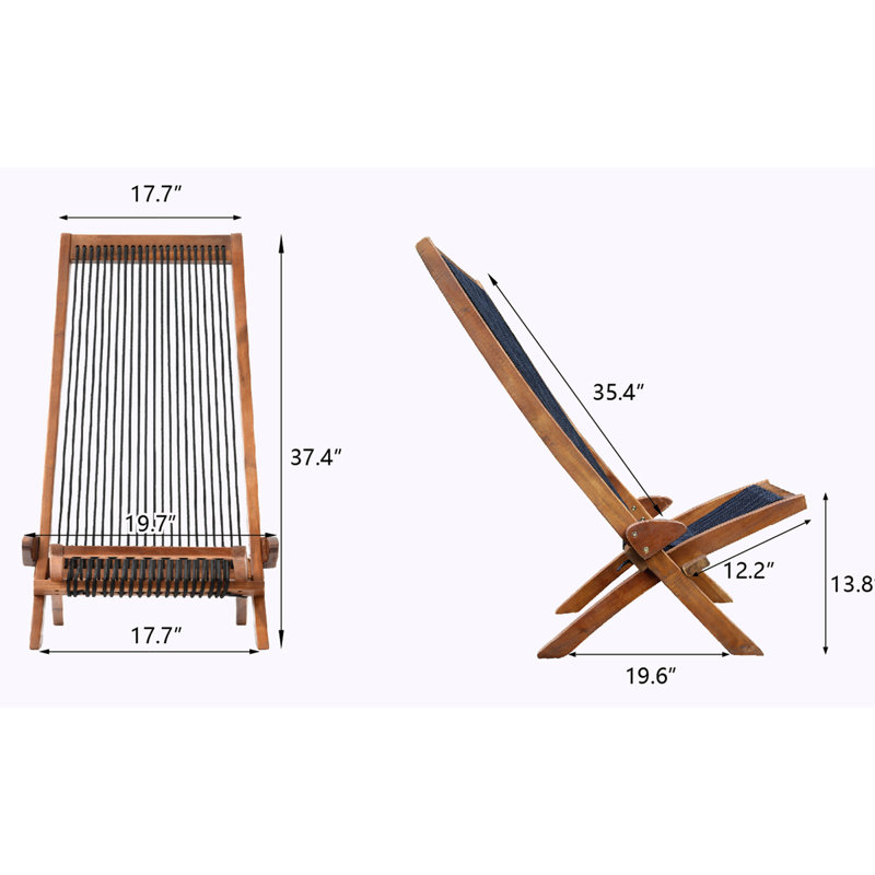 Chaise pliante en bois