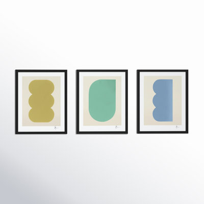 Keyhole " Keyhole 4-6. Set Of 3 " by Lee Lessem 3 - Pieces Painting Print