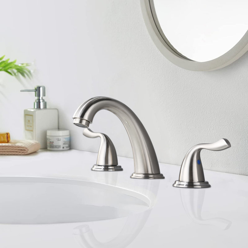 Robinet de lavabo de salle de bain à 2 poignées en laiton