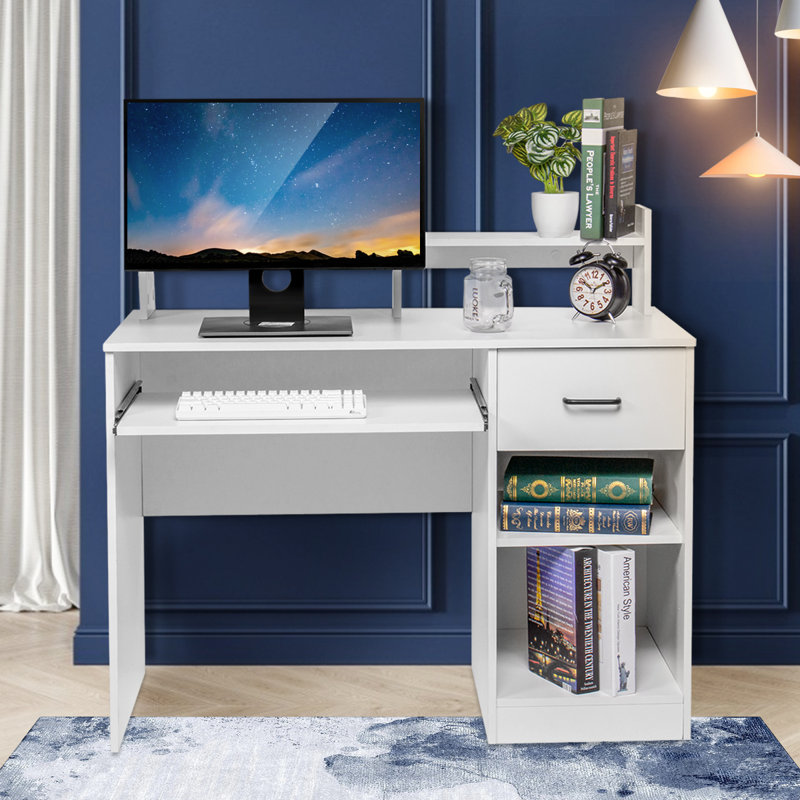 Bureau avec bahut Iory, Blanc