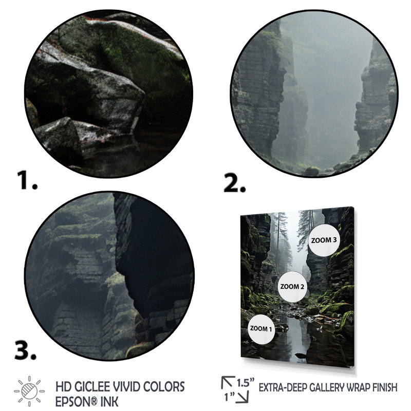 Canyon Photo Silent Majesty IV - reproduction, H 20 po x l 12 po x P 1 po, Cadre photo noir