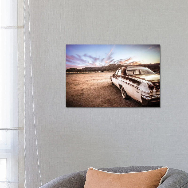Abandoned Car 1 Piece Wrapped Canvas Wall Art, 66.04 cm H x 45.72 cm W x 1.91 cm D