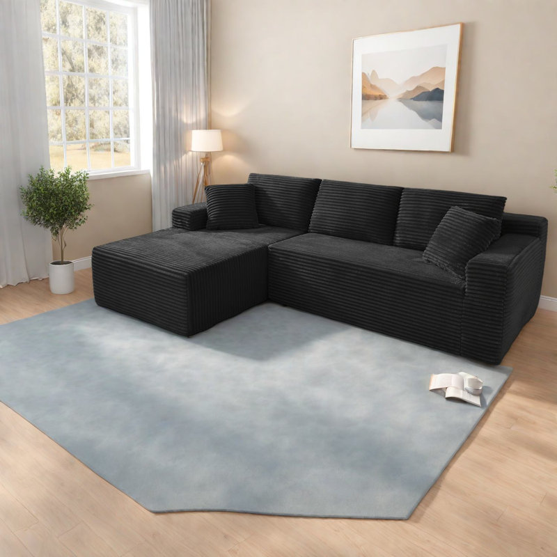 Canapés modulaires confortables en velours côtelé, sans assemblage, pour une vie moderne