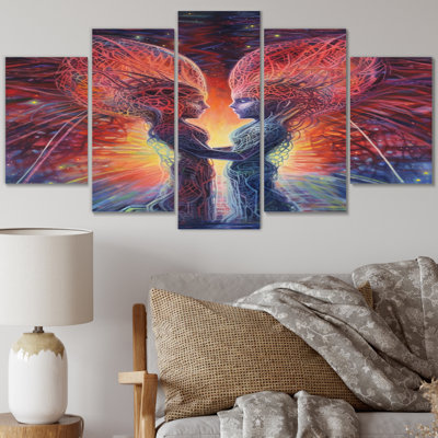 Impression sur toile romantique - 5 panneaux
