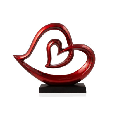 Sculpture de table 12 po en aluminium rouge