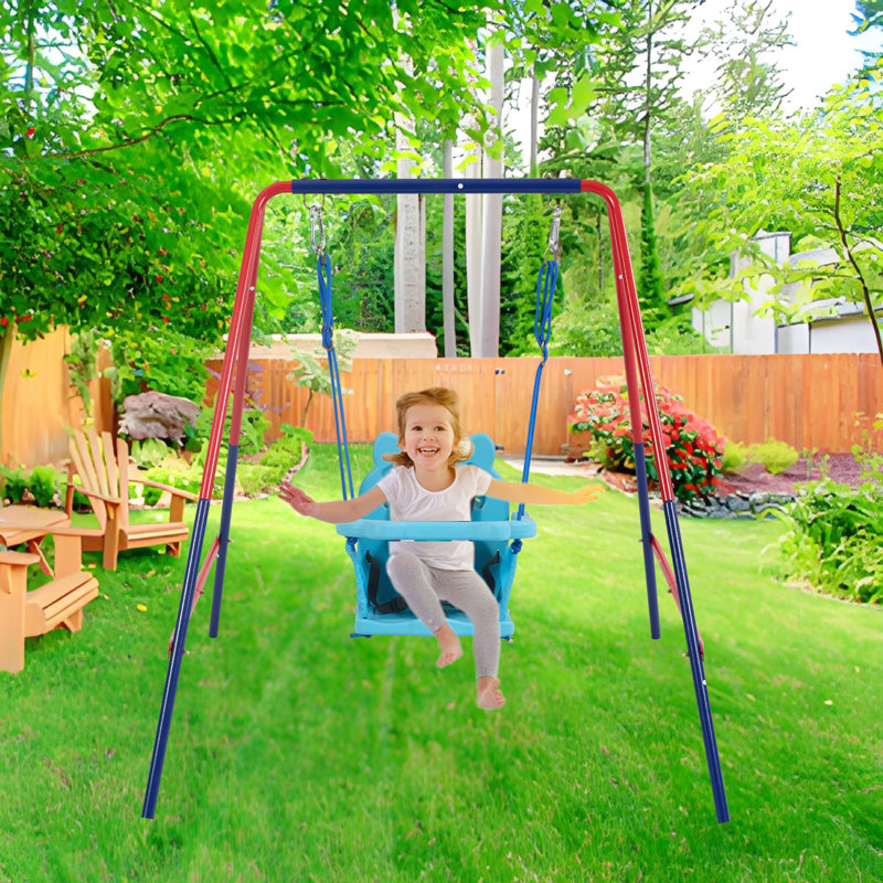 21 balançoires - / bleu, plastique mental, équipement de jeu sécuritaire, capacité de 110 lb, balançoire pour 3 ans: et bleu, balançoire en plastique sécuritaire, pour au-delà