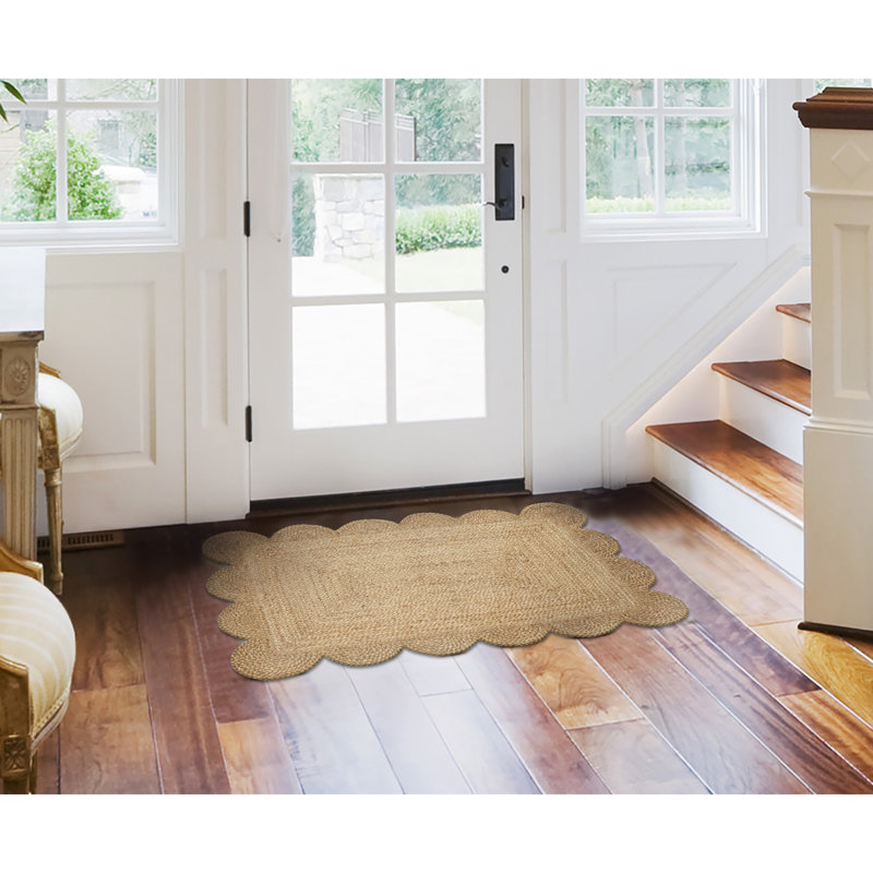 Tapis d'intérieur à bord festonné Bénéfice Naturel, Rectangle 2 pi x 3 pi