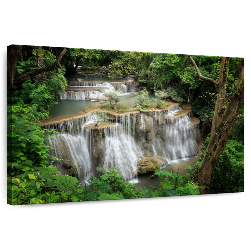 Alvord Rainforest River Waterfall, 32" H x 48" W