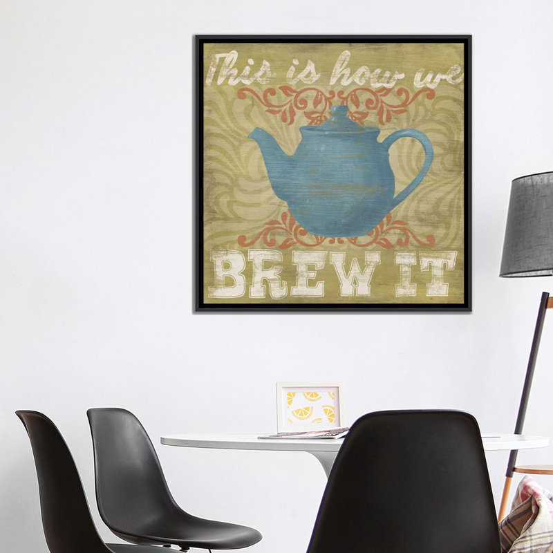 « hip cuisine i », impression sur toile, H 37 po x l 37 po x P 1,5 po, Pas de tapis, Toile tendue