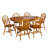 Kaneshiro Solid Wood Top Pedestal Dining Set-419974472-524086048
