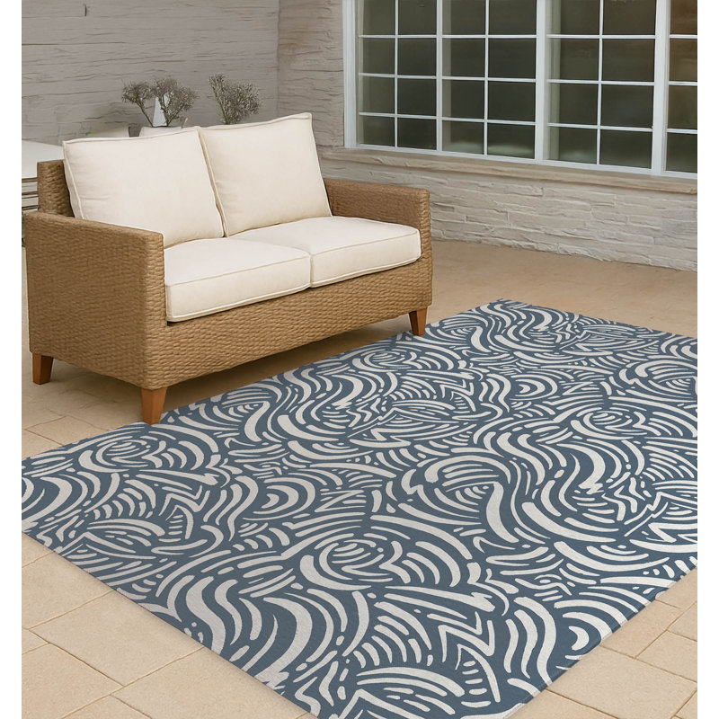 Tapis d'extérieur Cozy Swirl, Rectangulaire 3 pi x 5 pi
