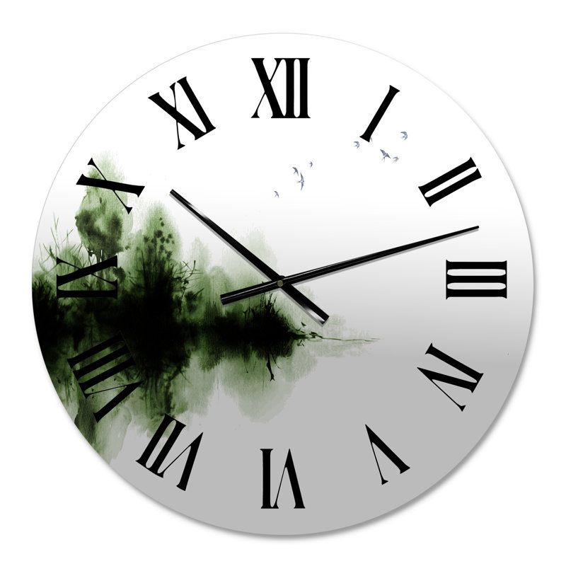 Lune rouge japonaise en somme traditionnelle - Peinture I - Horloge murale traditionnelle, Petit