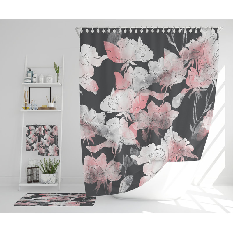 Navkiran Polyester Shower Curtain Set